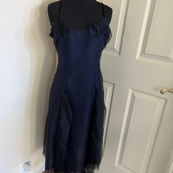 Carolina Herrera Dresses Carolina Herrera Navy Blue Silk Dress